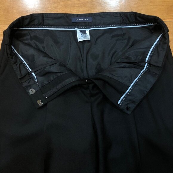 Lands End 100% Wool Wide Leg Black Dress Pants Size 8 - Picture 5 of 6